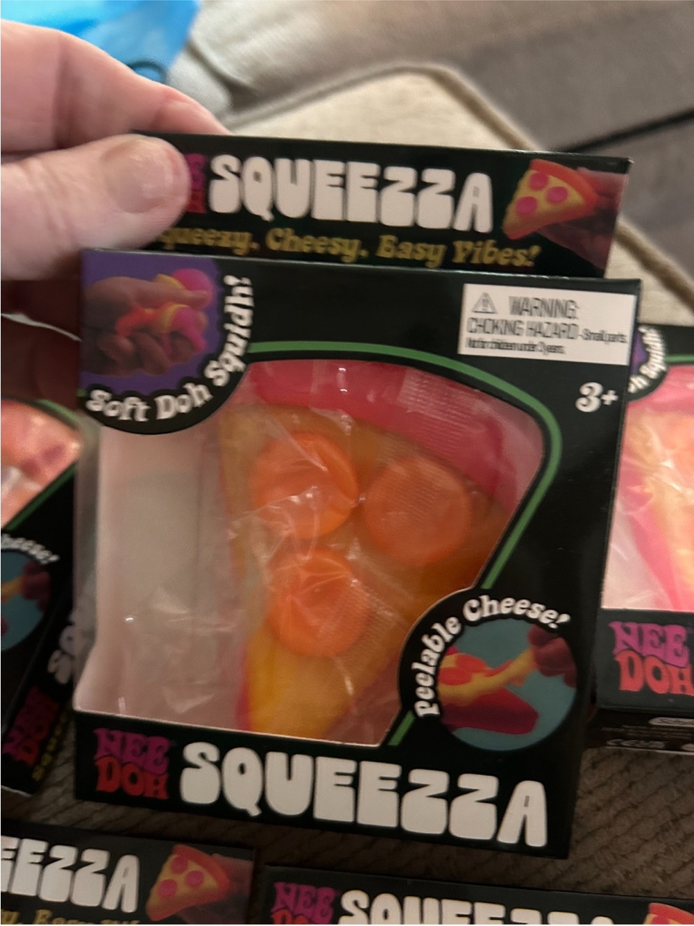 Nee Doh Squeeza Soft Dough Toy - Orange/Yellow